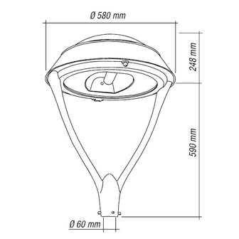 THS serie, LED straatverlichting, 20W, 3200 lumen, 4000K