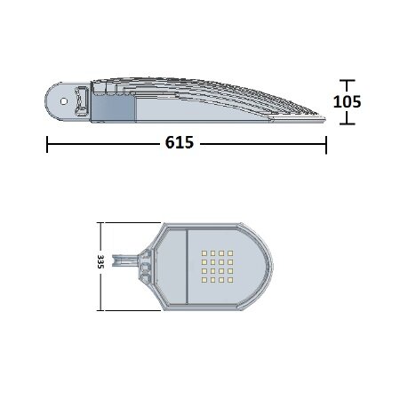 GLD serie, LED straatverlichting, 120W, 19200 lumen, 4000K