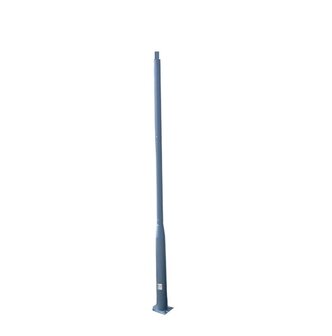 Budget lantaarnpaal-lichtmast met voetplaat grijs, lengte 4,0m, topmaat 60mm