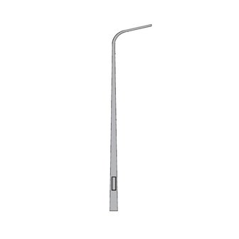 Verzinkte conische lantaarnpaal-lichtmast met uithouder, lichtpunthoogte 6,0m, opschuifmaat 60mm